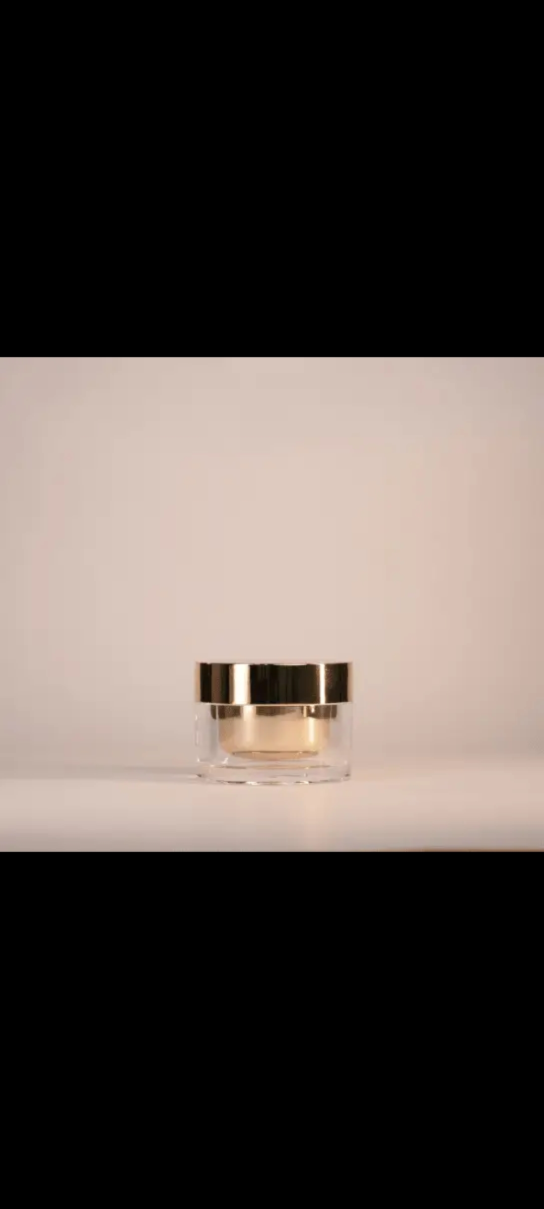 Double Wall Golden Cream Jar