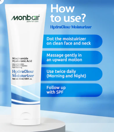 Monbair Hydra Glow Face Moisturizer with Hyaluronic Acid 50ml