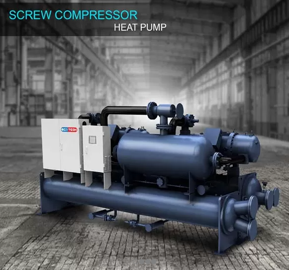 Screw compressor heat pump