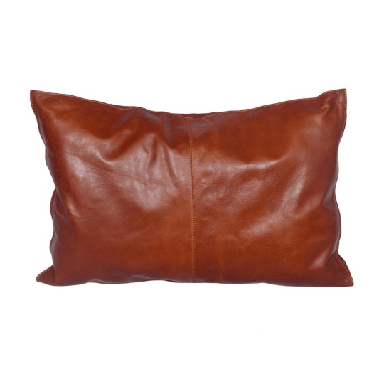 Goat leather pillow cover