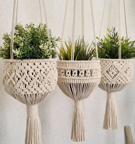 Cotton Macrame Plant Hanger