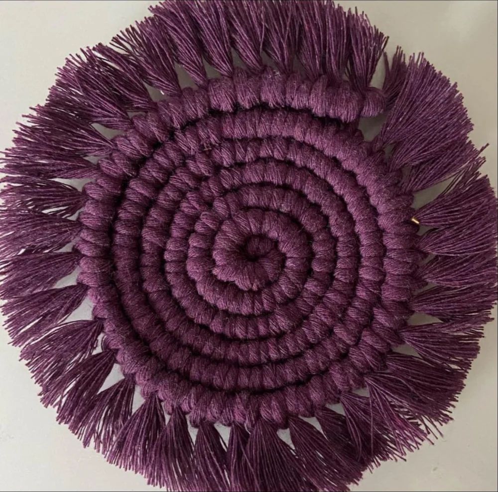 Macrame Coaster/ Natural