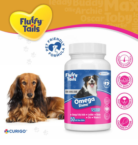 FluffyTails Omega Shine: Healthy Skin & Shiny Coat (30 Soft Chews)