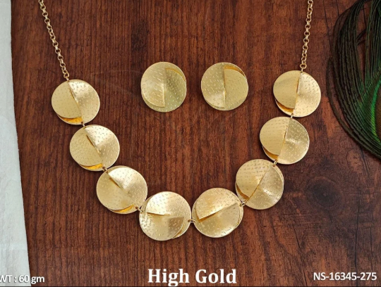 Exclusive High Gold polish Necklace Set Timeless Jewelry for Every Style