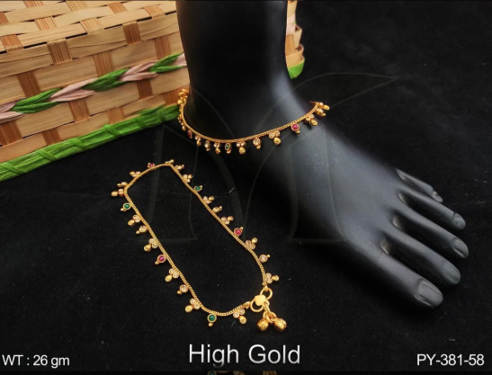 Antique Jewelry High gold Polish Designer Fancy Style Antique Payal