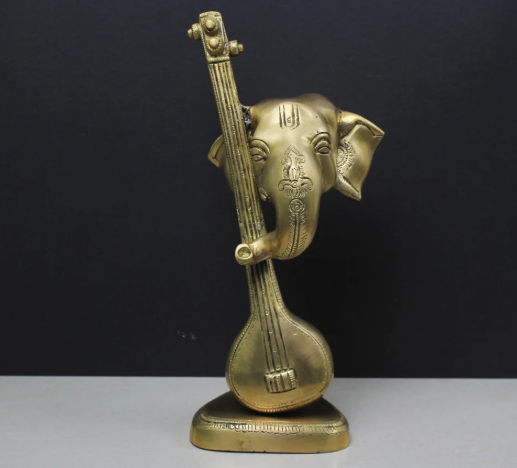 BRASS VIOLIN GANESHA