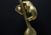 BRASS VIOLIN GANESHA