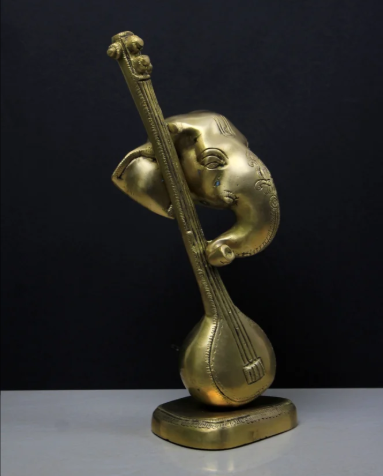 BRASS VIOLIN GANESHA
