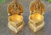 Brass Laxmi Ganesh Diya