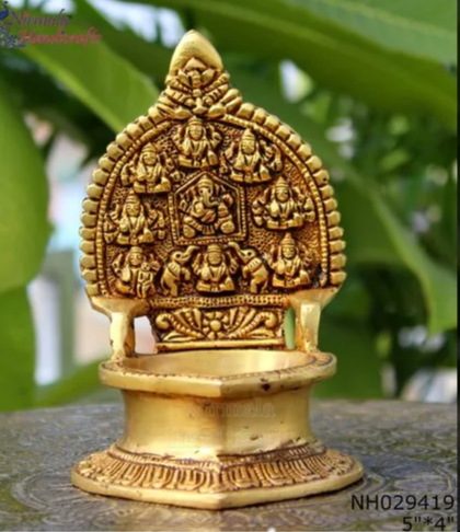 Brass Laxmi Ganesh Diya