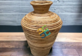 Cane or Rattan Natural Handmade Flower Vases
