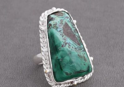 Semiprecious-Azurite-Malachite-Gemstone-Designer-Ring