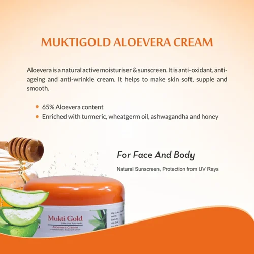 4 Pack Mukti Gold Aloevera Cream