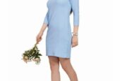 Blue Women Viscose Bodycon Short Dress