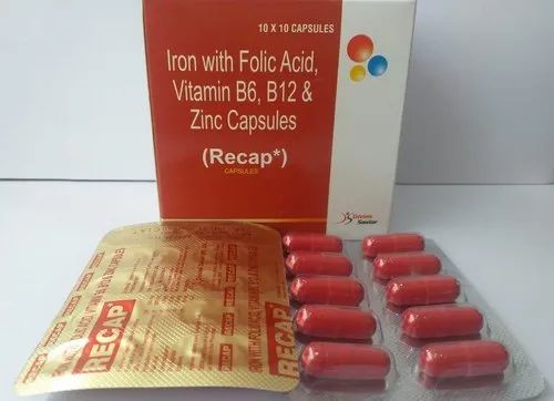 Iron With Folic Acid Vitamin B6 B12 And Zinc Capsules
