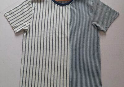 Men-White-Striped-Round-Neck-Cotton-T-Shirt