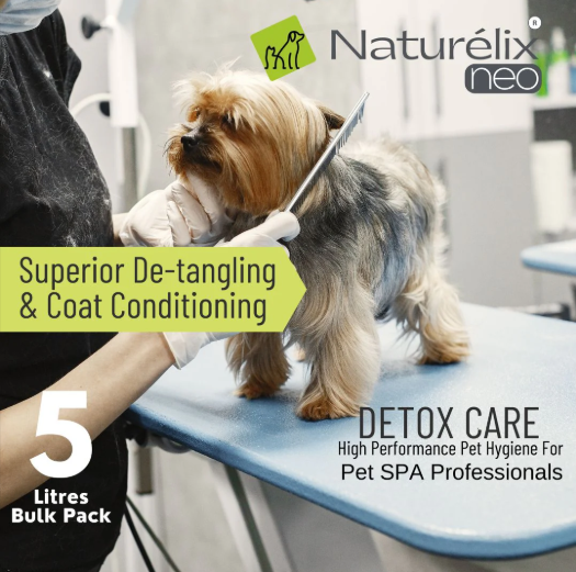 Naturelix Detox Bath Pro-Dog Shampoo Conditioner for Dog Groomers- 5 Litres Bulk Pack