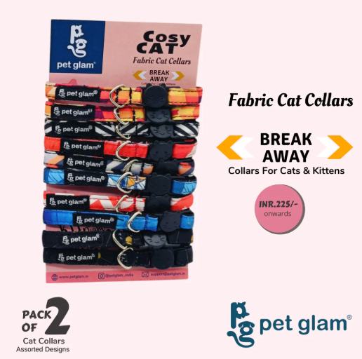 Pet Glam Cat Collars Pack Of 2 -Breakaway Collar for Cats & Kittens