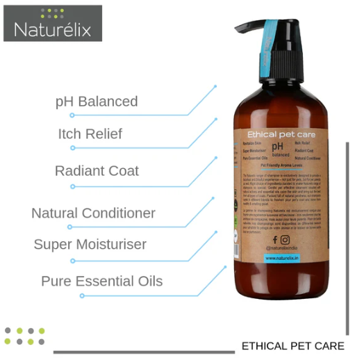 Naturelix-Spa Care-Dog Shampoo & Conditioner for Hair Fall Control & Skin issues & Body Odour in Dogs & Cats