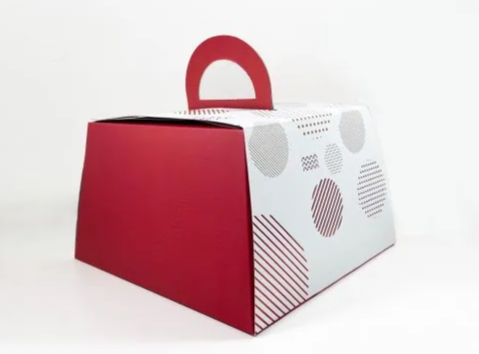 Printed Cake Box With Handle