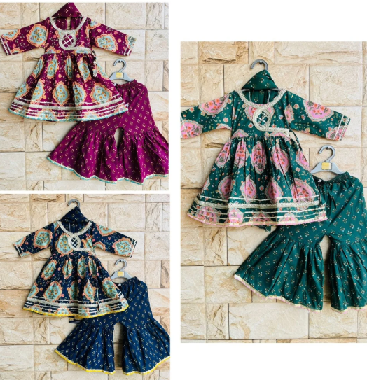 KIDS COTTON SHARARA SETS