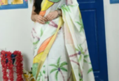 Hand Painted Chanderi Silk Saree
