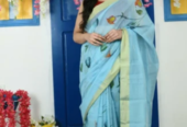 Hand Painted Chanderi Silk Saree