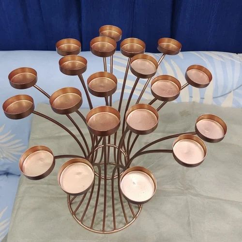 10 Inch T Light Iron Candle Holder