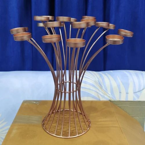 10 Inch T Light Iron Candle Holder