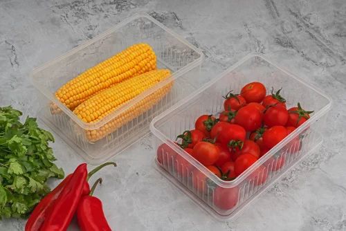 Fridge Food Storage Container plastic 4 Compartment