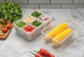 Fridge Food Storage Container plastic 4 Compartment