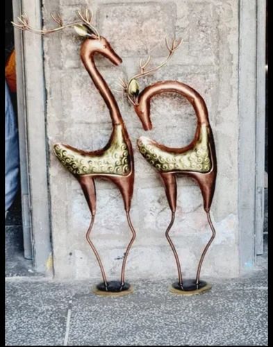 Handcrafted Iron Reindeer set of two