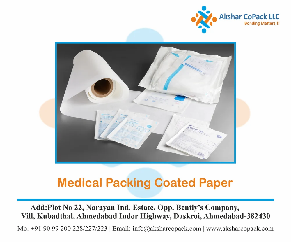 Medical Gloves packing Poly coated Paper