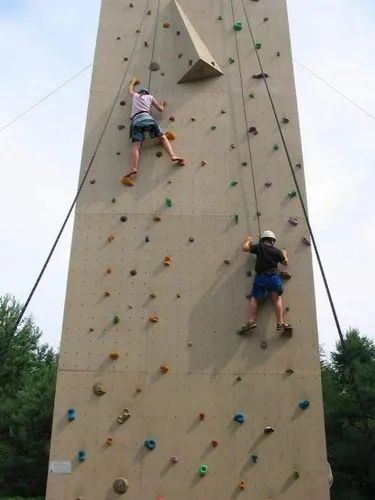 Multicolor Outdoor Rock Climbing Wall