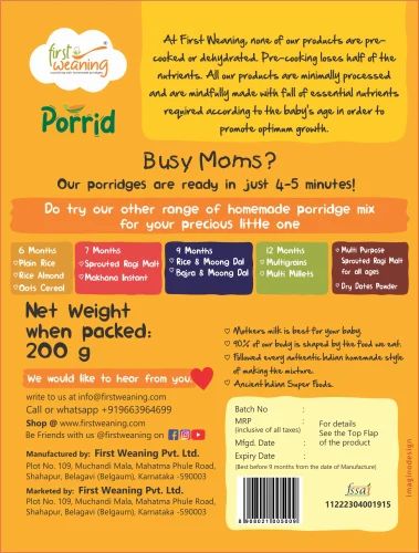 Oat Cereals, Oatmeal, Enriched With Dry Fruits