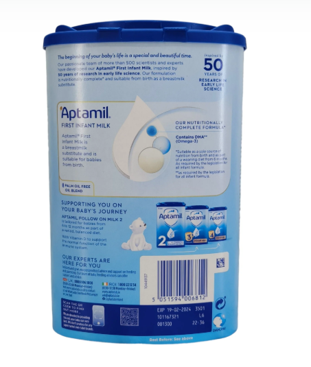 Aptamil 1 First Infant Milk (0m+) – 800g