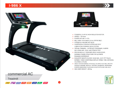Fitking Motorised Treadmill I-986 X