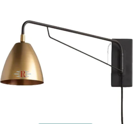 Golden Iron Wall Mounted Lamps Powder Coated