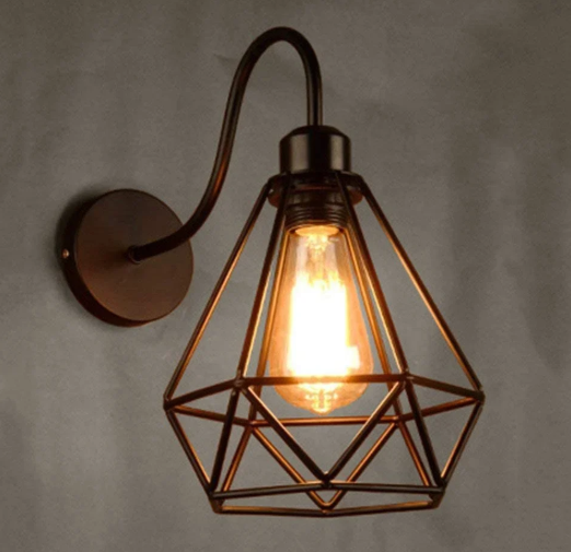 Golden Iron Wall Mounted Lamps Powder Coated