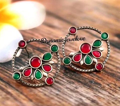 Oxidized Party Wear Stud Earrings