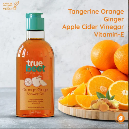 Orange Ginger Body Wash Shower Gel with Apple Cider Vinegar and Vitamin E