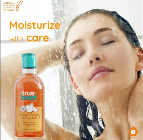 Orange Ginger Body Wash Shower Gel with Apple Cider Vinegar and Vitamin E