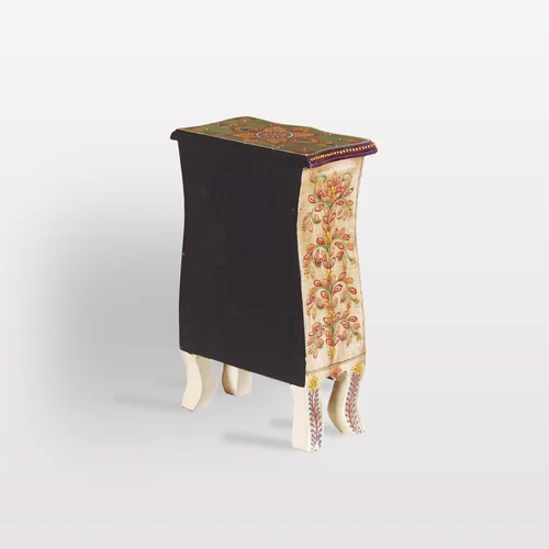 Wooden Fine Emboss Small Chest Of 3 Drawers