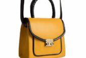 Classic Yellow Blue Handbag Perfect For Women & Girls