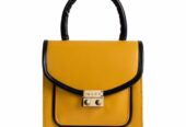Classic Yellow Blue Handbag Perfect For Women & Girls