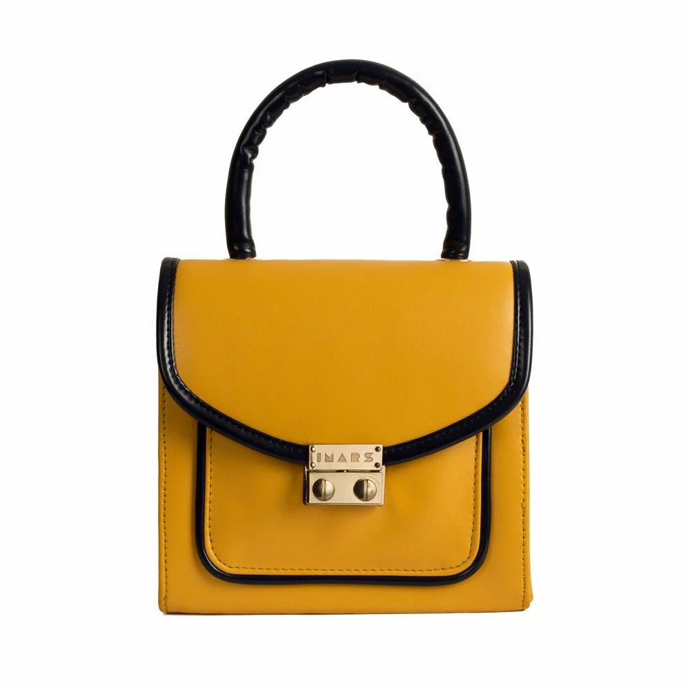 Classic Yellow Blue Handbag Perfect For Women & Girls