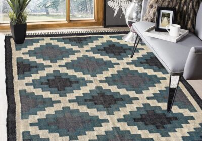 Handmade-Wool-and-jute-Blend-Rug-Elegant-Finish-BudhraJ-Rugs