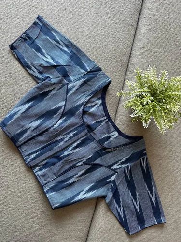 Ikkat Print Cotton Blouse