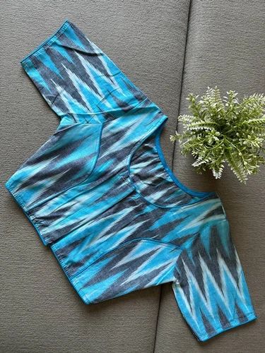Ikkat Print Cotton Blouse