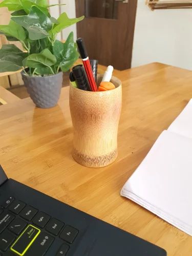 Natural Bamboo Pen Stand